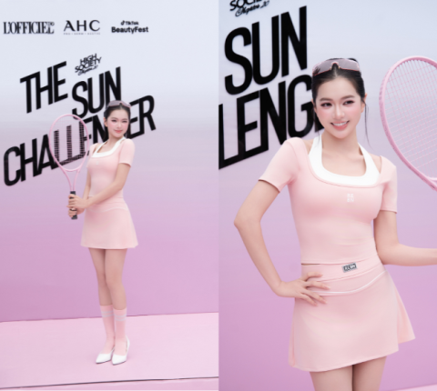 Yên Đan nổi bật với sắc hồng mùa hè tại sự kiện The Sun Challengers